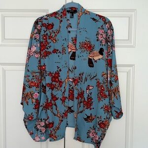 Floral/Bird Kimono / Coverup / Shell